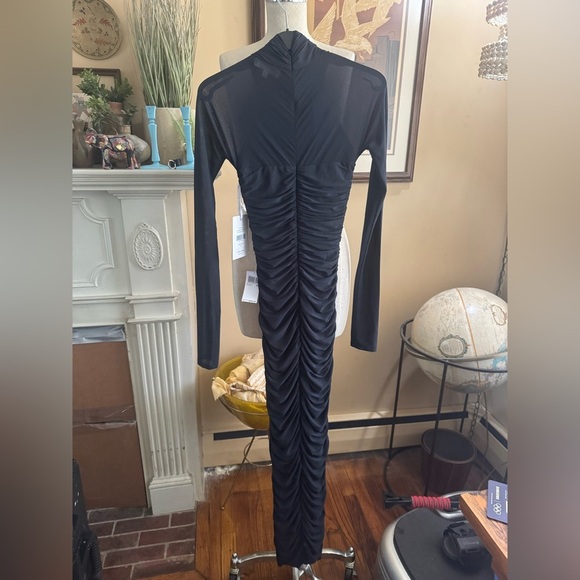 Ronny Kobo Afra Ruched Bodycon Dress in Navy XS - Picture 9 of 16